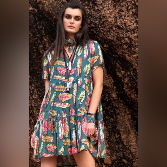 Double D Ranch Colorful Feather Dress - Picture 8 of 8